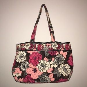 Retired Vera Bradley Floral Print Big Purse Bag